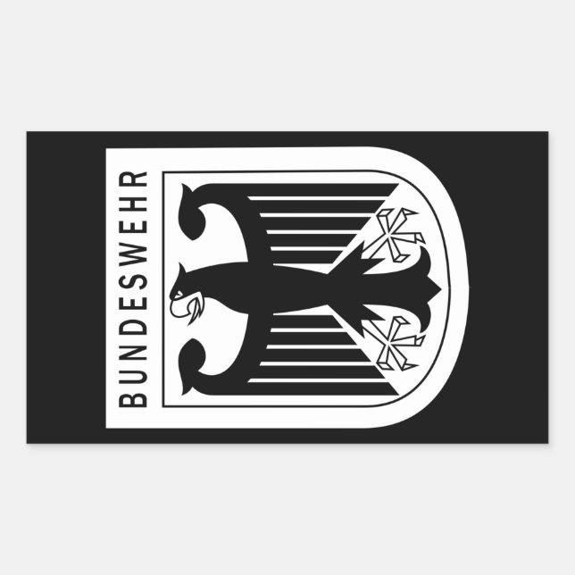 Retro - Federal Republic of Germany Bundeswehr Rectangular Sticker (Front)