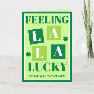 Retro Feeling La La Lucky St. Patrick's Day Card