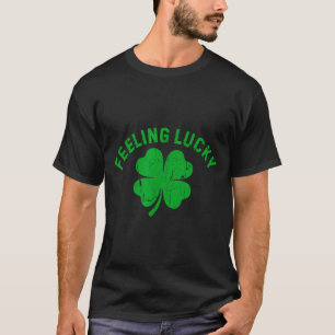 Retro feeling lucky shamrock st patricks day  T-Shirt