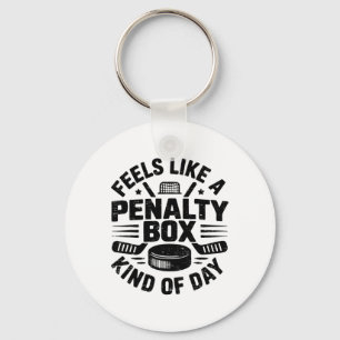 Retro Feels Like A Penalty Box Kind Of Day Hockey  Key Ring