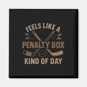 Retro Feels Like A Penalty Box Kind Of Day Hockey  Magnet