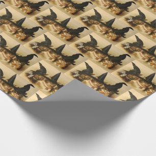 Retro Feline Witchy Gift Wrap