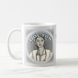 Retro female doctor coffee mug