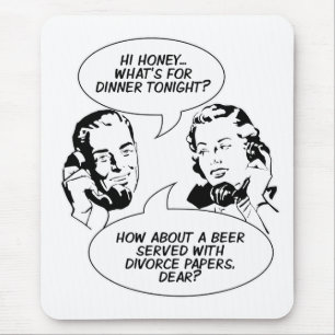 Retro Feminist Humour mousepad