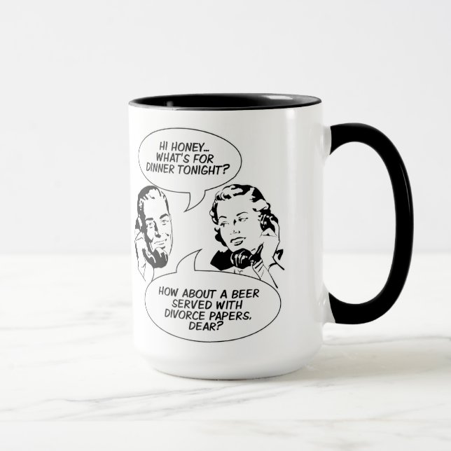 Retro Feminist Humour mugs (Right)