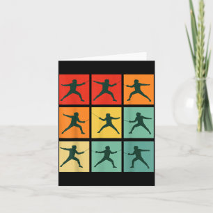 Retro Fencing For Christmas Srty Fencer Athlete Card