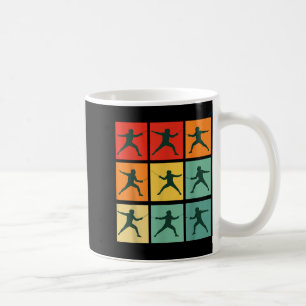 Retro Fencing For Christmas Srty Fencer Athlete Coffee Mug