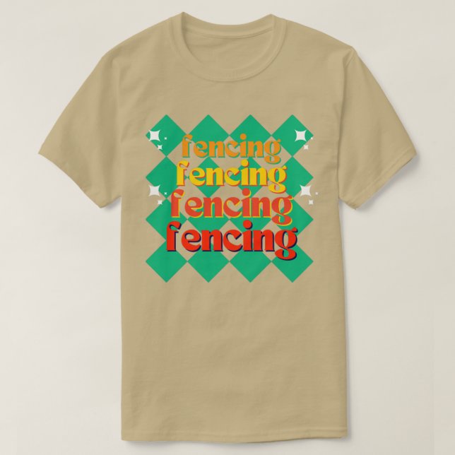 Retro Fencing  T-Shirt (Design Front)