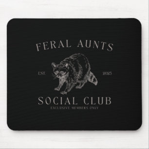 Retro Feral Aunt Social Club Pregnancy Reveal Funn Mouse Pad