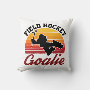 Retro Field Hockey Goalie Player Cushion