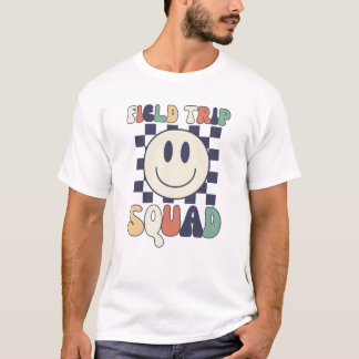 Retro Field Trip Squad Smile Face T-Shirt