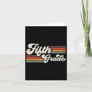 Retro Fifth Grade Teacher Ck To School Card