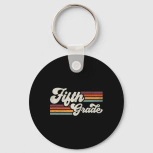 Retro Fifth Grade Teacher Ck To School  Key Ring