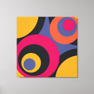 Retro Fifties Abstract Art Wrapped Canvas