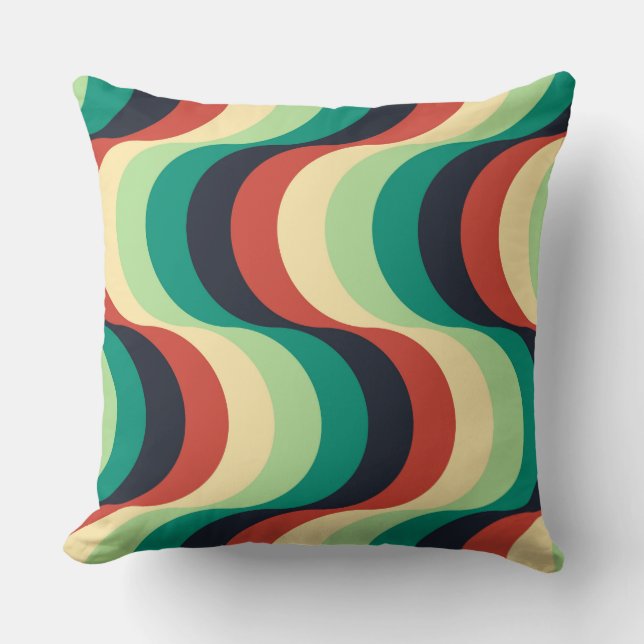 Retro Fifties Artistic Abstract Pattern Cushion (Front)