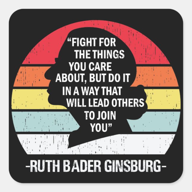 Retro Fight for the things you care about Square Sticker (Front)