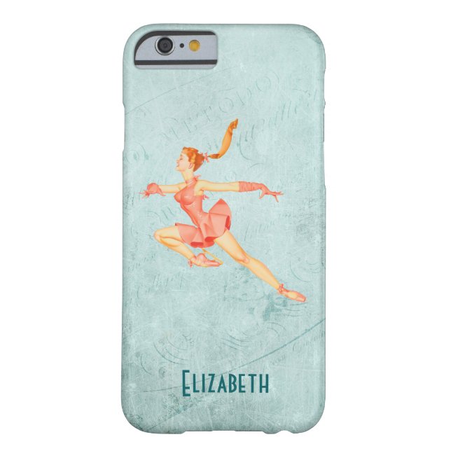 Retro Figure Skater In A Pink Outfit Personalised Case-Mate iPhone Case (Back)