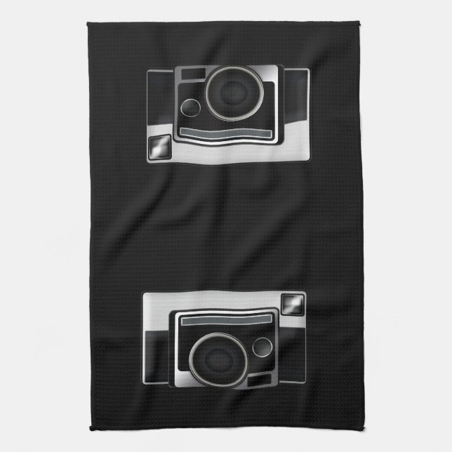 Retro Film Camera Tea Towel (Vertical)