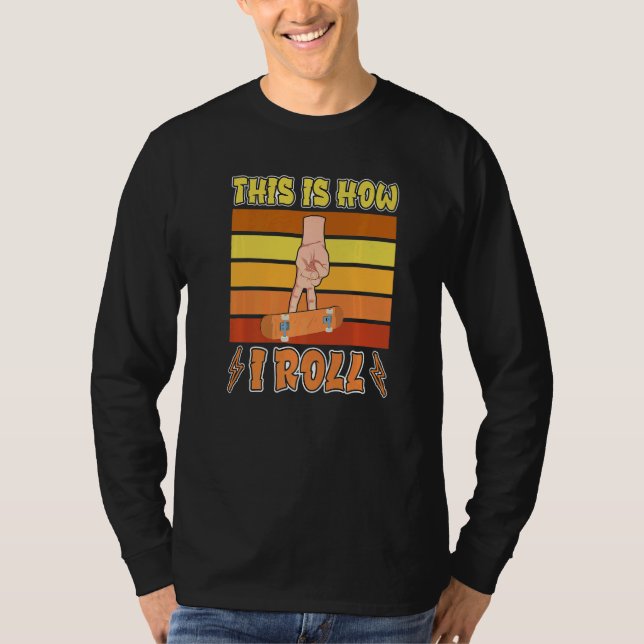 Retro Fingerboard Finger Skateboarding Fingerboard T-Shirt (Front)