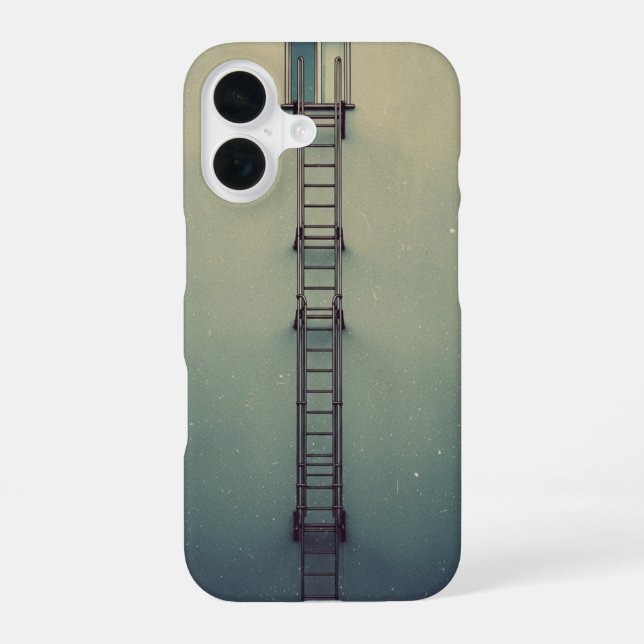 Retro Fire Escape Ladder iPhone 16 Case (Back)