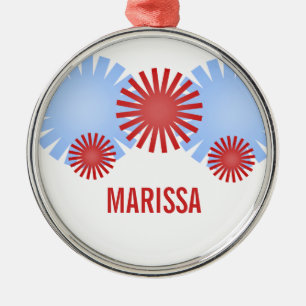 Retro Fireworks Premium Round Ornament