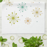 Retro Fireworks Starbursts Colourful Midcentury Tea Towel<br><div class="desc">Decorate your kitchen with this fabulous retro firework starburst mid century style kitchen towel. It will look fabulous hanging from the front of your oven!</div>