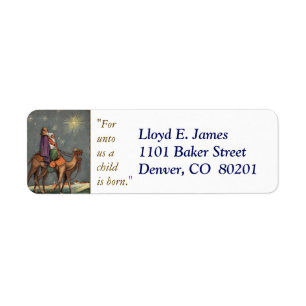 Retro First Christmas Wise Men Return Address