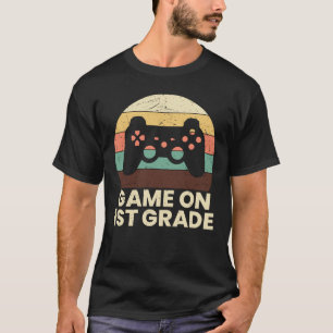 Retro First Grade Gamer Back to School Kids Gift T-Shirt