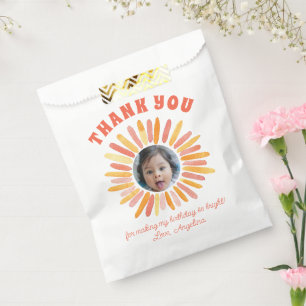 Retro First Trip around the Sun 1st Birthday Party Favour Bags