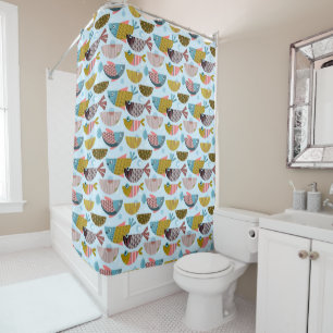 Retro Fish Shower Curtain
