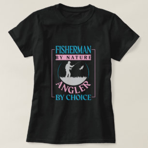 Retro Fisherman Angler Quote Graphic for Outdoor  T-Shirt