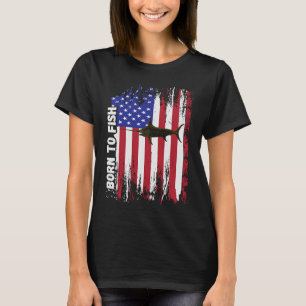 Retro Fishing Born To Fish Men Women Swordfish Fis T-Shirt