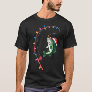 Retro Fishing Lure Christmas Tree Fishermen Fishma T-Shirt
