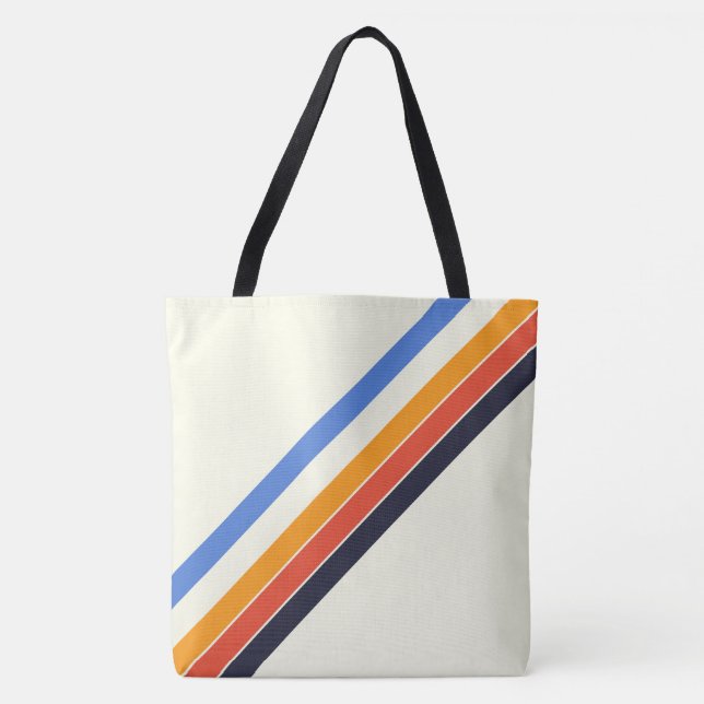 Retro Five Stripe Tote (Front)