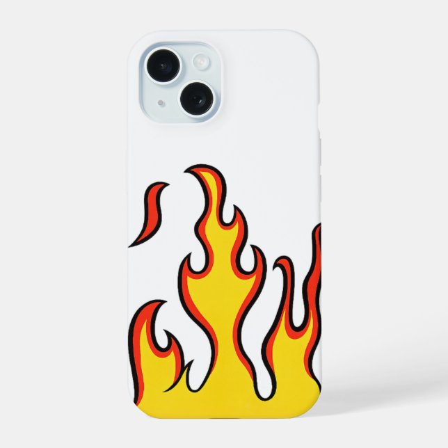 Retro Flame iPhone Case | Hot Fire Phone Case (Back)