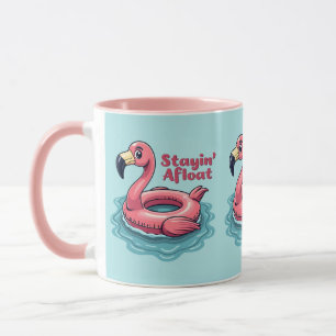 Retro Flamingo Float Funny Summer Mug