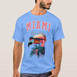 Retro Flamingo Men Women Kids Funny Beach Summer M T-Shirt