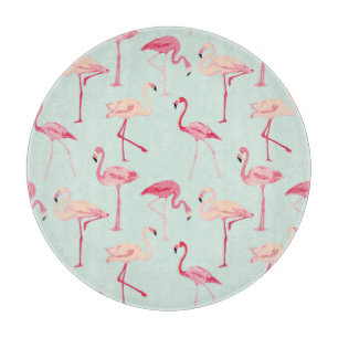 Retro Flamingo Pattern Cutting Board