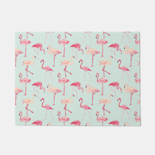 Retro Flamingo Pattern Doormat