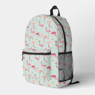 Retro Flamingo Pattern Printed Backpack
