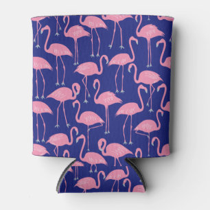 Retro Flamingo Summer Poolside Cool Coastal Can Cooler