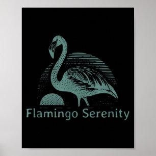 Retro Flamingo Sunset Funny 70s 80s 90s Men Women Poster