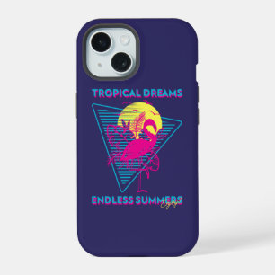 Retro Flamingo Sunset Synthwave Vibes iPhone 15 Case