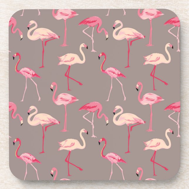 Retro Flamingos Coaster (Front)
