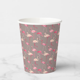 Retro Flamingos Paper Cups