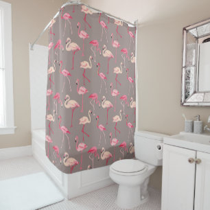 Retro Flamingos Shower Curtain