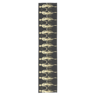 Retro Flappers Black Background Short Table Runner