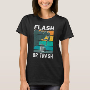 Retro Flash Or Trash Rock Climbing Mountain Bould T-Shirt