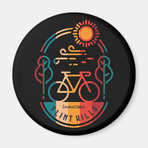 Retro Flint Hills Bike Trail. Magnet