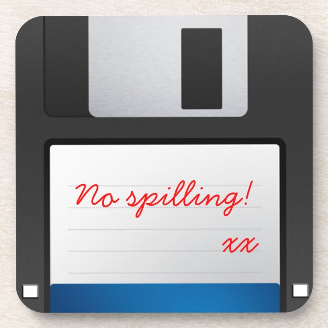 Retro Floppy Disk Coaster (Front)